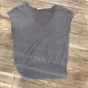 Silver sparkly top